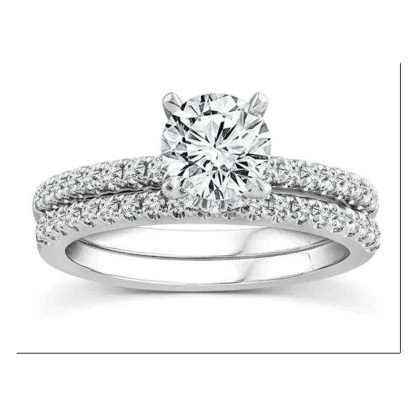 18ct White Gold Lab Grown Diamond Wedding Set