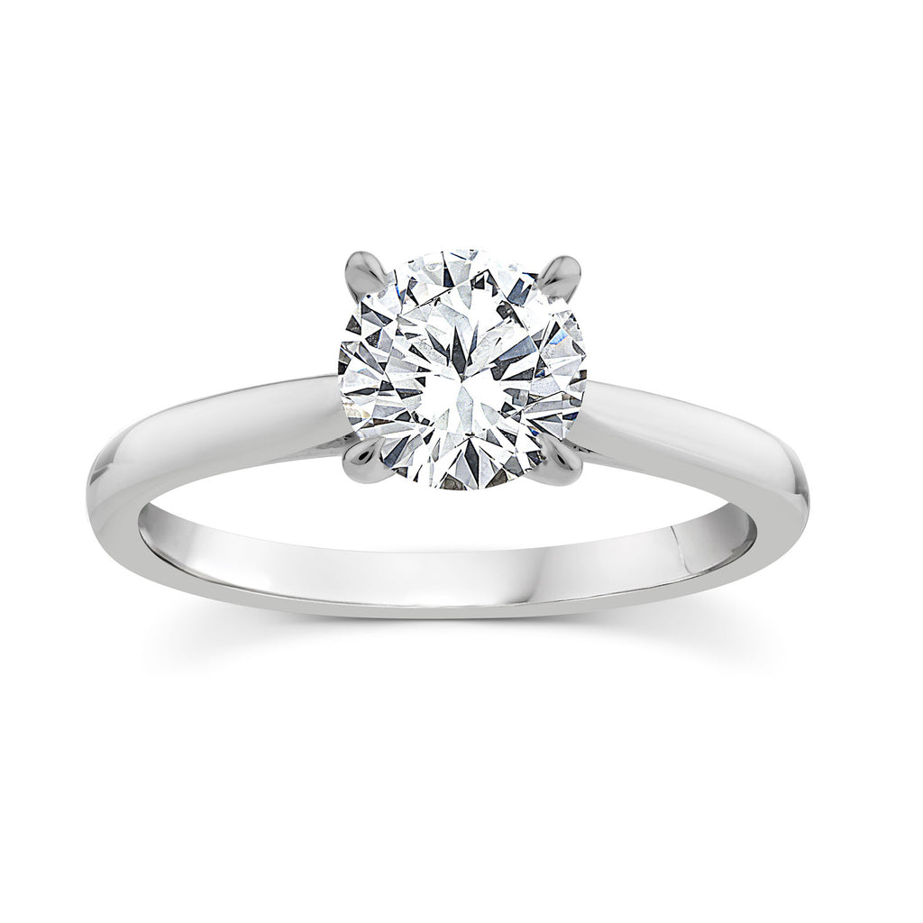 9ct White Gold Lab Grown Diamond Solitaire Engagement Ring
