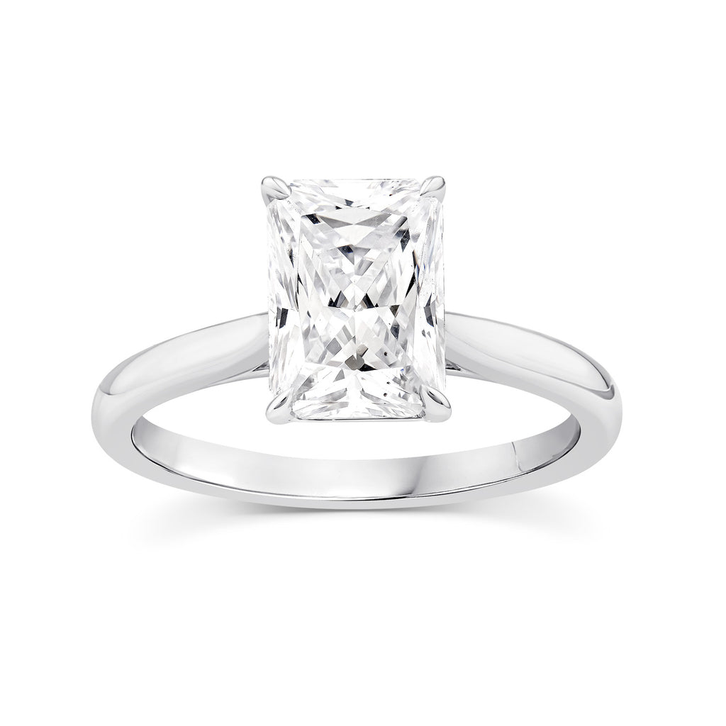 9ct White Gold Lab Grown Diamond Solitaire Engagement Ring