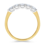 9ct Yellow and White Gold Lab Grown Diamond Aniversary Ring