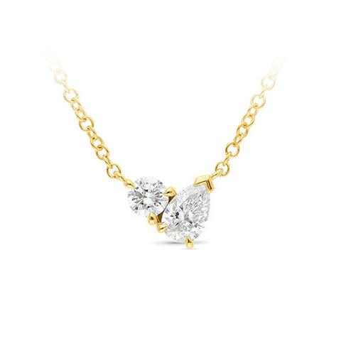 9ct Yellow Gold Lab Grown diamond Necklace