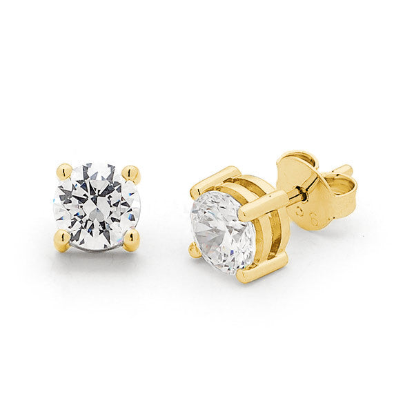 9ct Yellow Gold Studs With 0.30ct Lab Grown Diamond