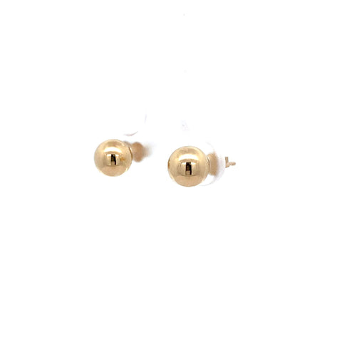 9ct Yellow Gold Shiny Round Ball Stud Earrings