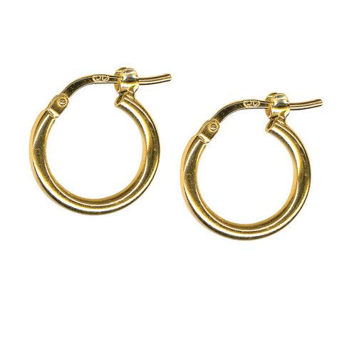 9ct Yellow Gold Italian Hoop Earrings