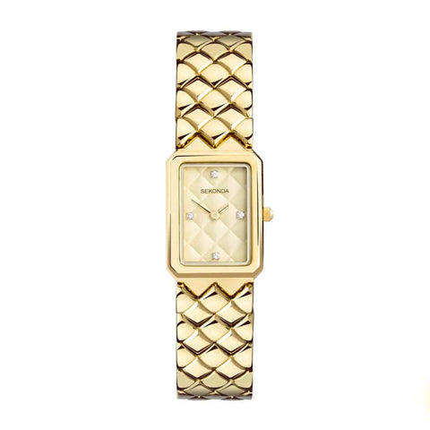 Ladies Gold Plated Sekonda Bracelet Watch