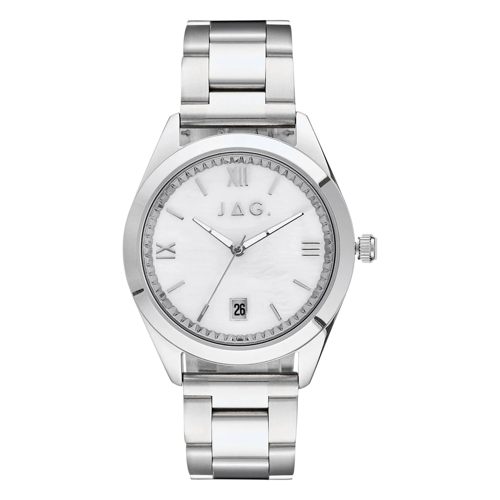 Ladies Jag "Finley" Stainless Steel Dress Watch With Mother Of Pearl Dial