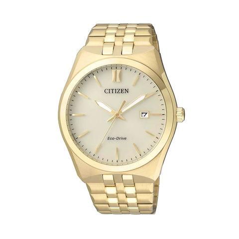 Mens Citizen Eco-Drive Gold Plated Dress Watch