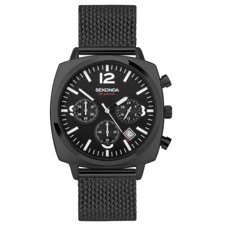 Mens Sekonda Black "Pilot Airborne" Watch