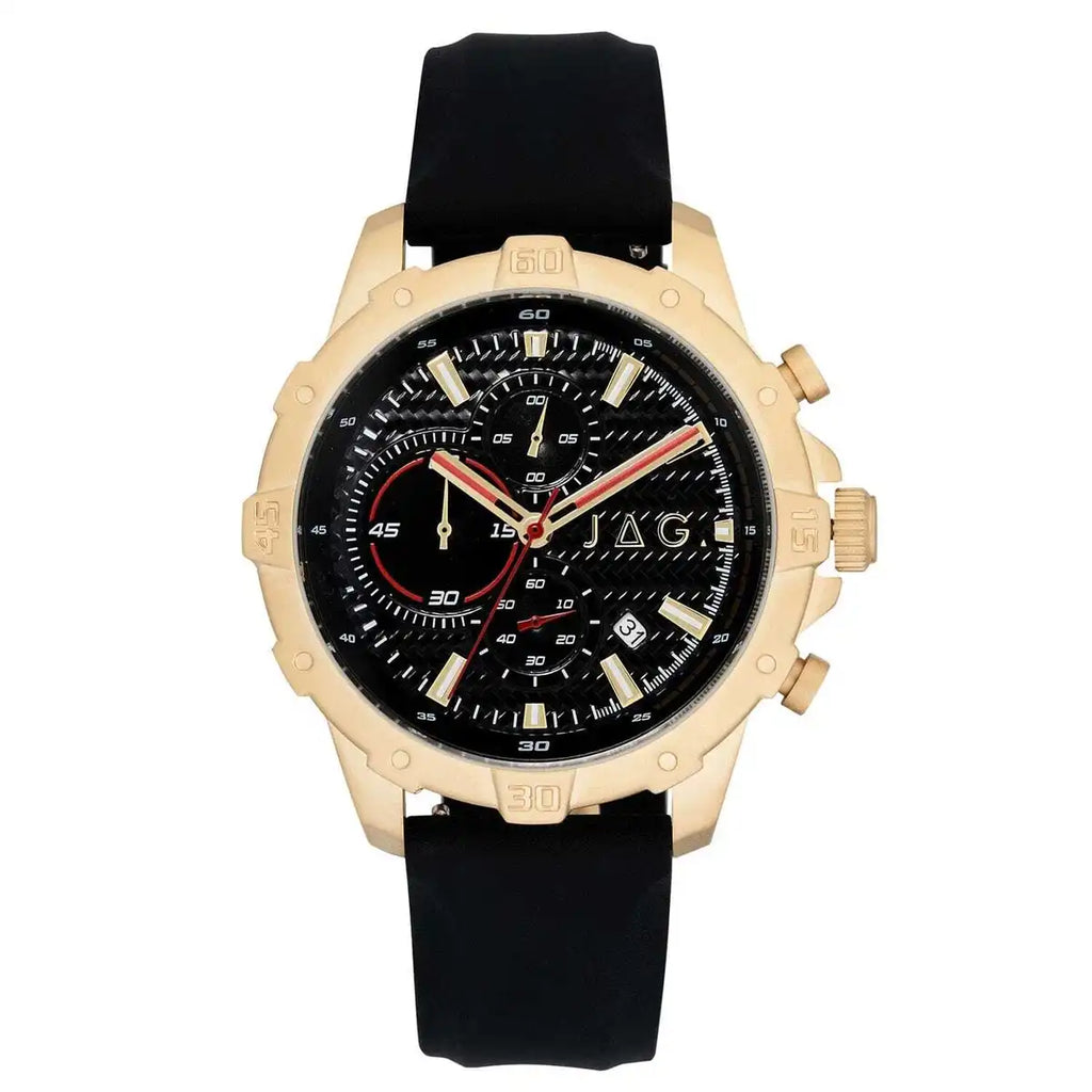 Jag Bathurst Mens Gold Plated Chrono Watch