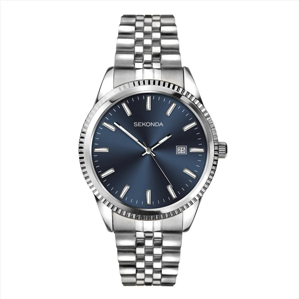 Sekonda Mens "King Navy" Watch With Stainless Steel Case