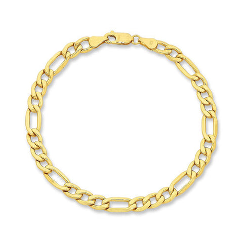 9ct Yellow Gold Silver Filled 21cm Bracelet