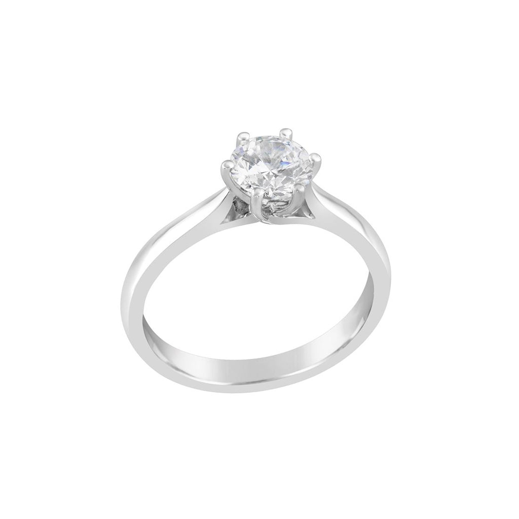 18ct White Gold Diamond Solitaire Engagement Ring