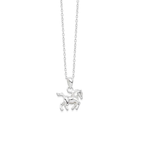 Sterling Silver Horse Pendant And Chain