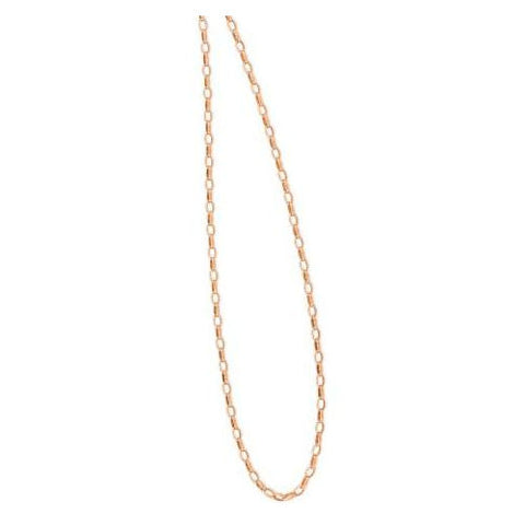 9ct Rose Gold Silver-Filled Oval Belcher Chain