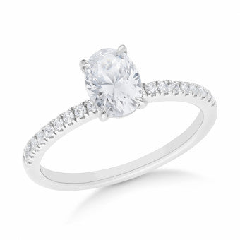 18ct White Gold Lab Grown Diamond Engagement Ring