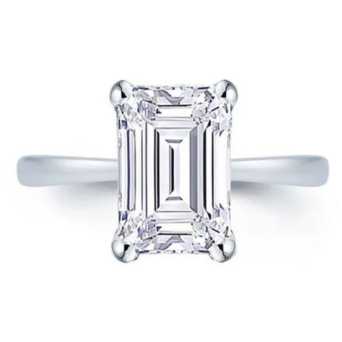 18ct White Gold 1.00ct Lab Grown Diamond Emerald Cut Ring