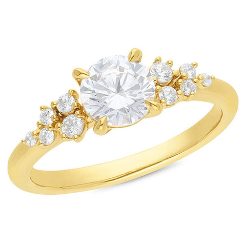 18ct Yellow Gold Certified Lab Grown Diamond Engagement Ring