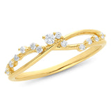 9ct Yellow Gold Lab Grown Diamond Fancy Vine Ring