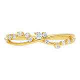 9ct Yellow Gold Lab Grown Diamond Fancy Vine Ring