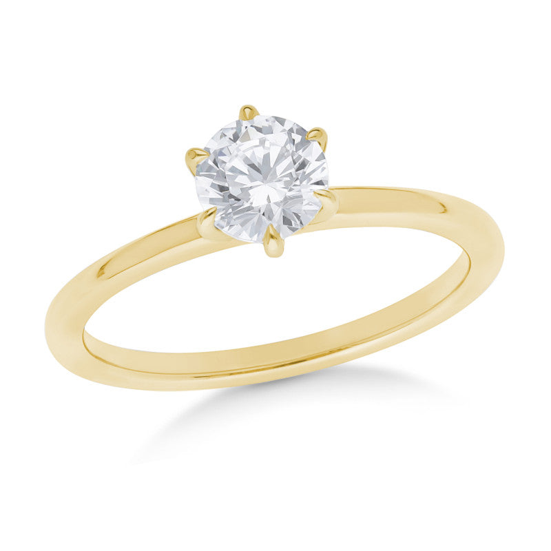 9ct Yellow Gold 0.50ct Lab Grown Diamond Solitaire Engagement Ring