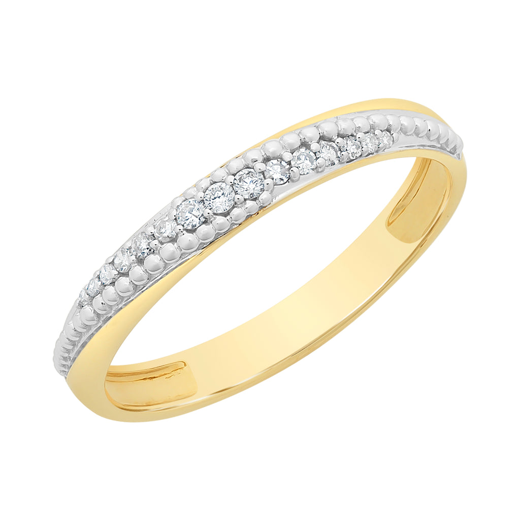 9ct Yellow Gold Diamond Ring