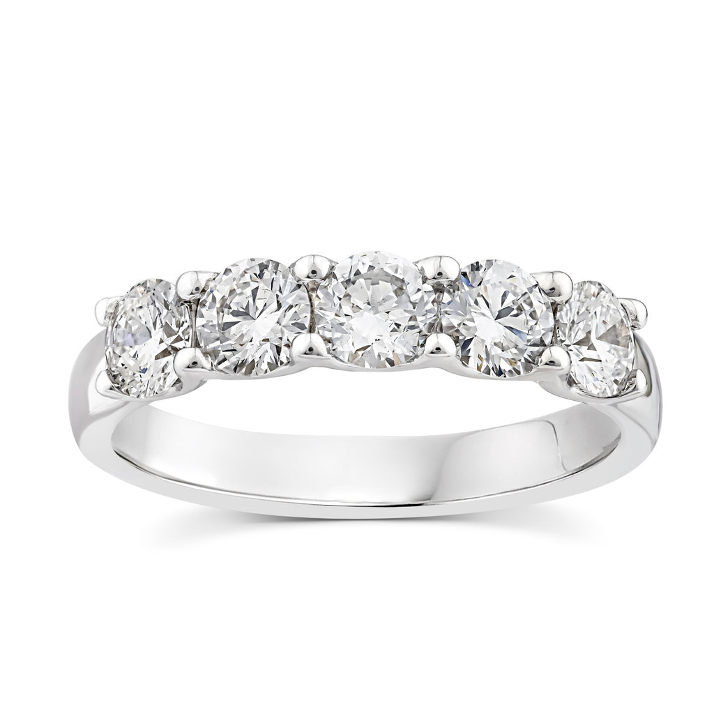 9ct White Gold Lab Grown Diamond Anniversary Ring