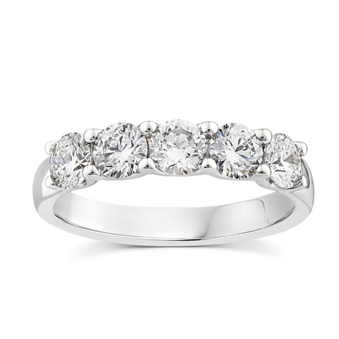 9ct White Gold Lab Grown Diamond Anniversary Ring