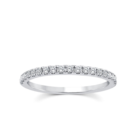 9ct White Gold Lab Grown Diamond Band