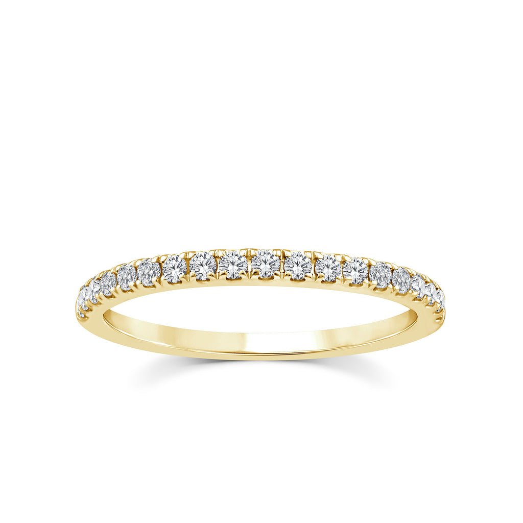 9ct Yellow Gold Lab Grown Diamond Band