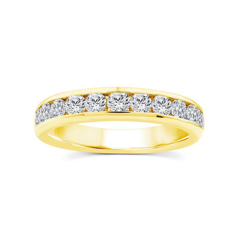 9ct Yellow Gold Lab Grown Diamond Band