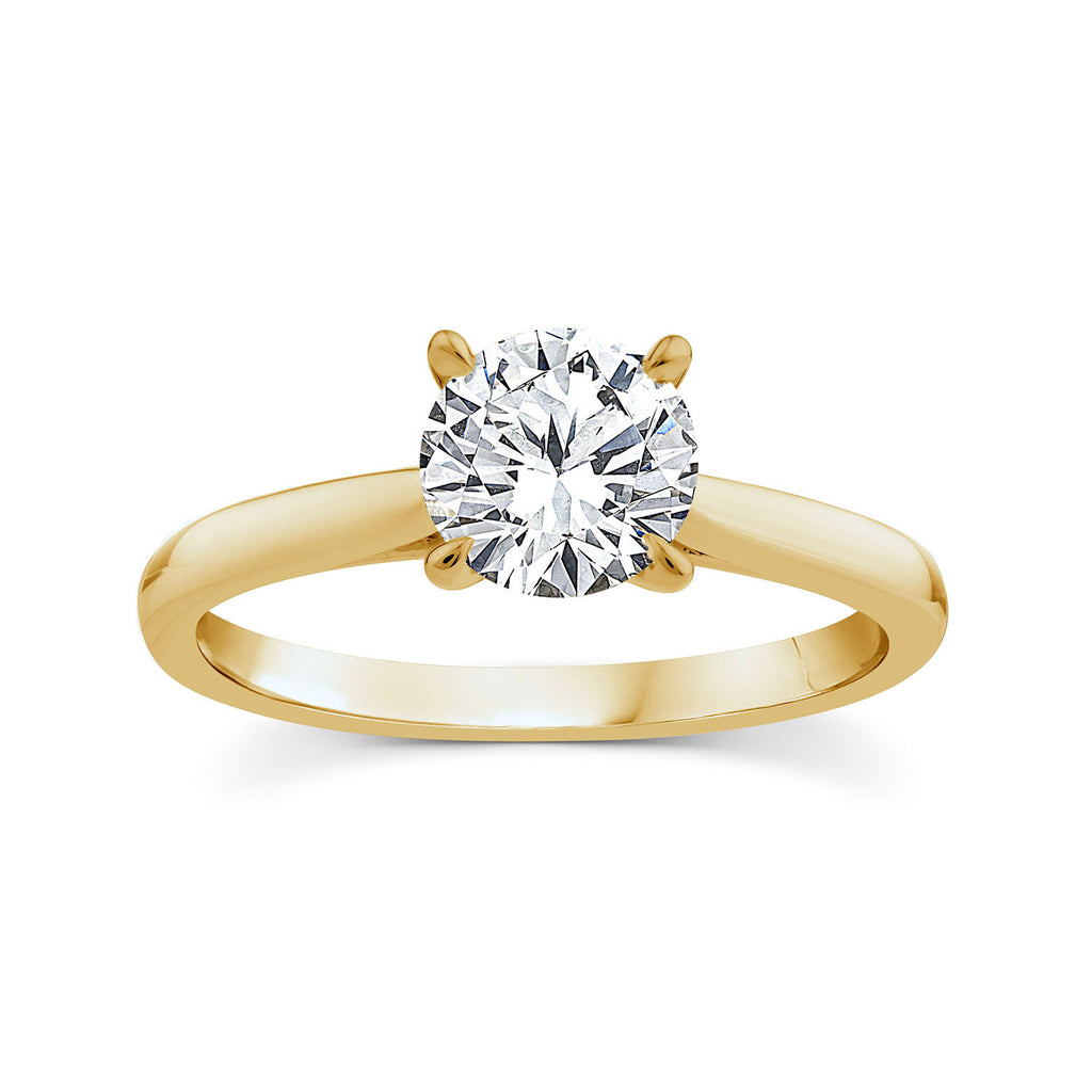 9ct Yellow Gold Lab Grown Diamond Solitaire Engagement Ring