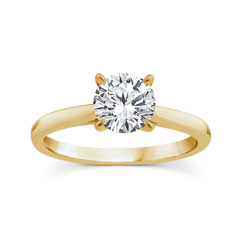 9ct Yellow Gold Lab Grown Diamond Solitaire Engagement Ring