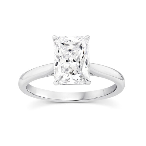 9ct White Gold Lab Grown Diamond Solitaire Engagement Ring