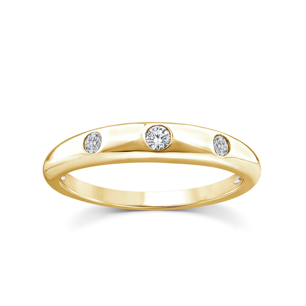 9ct Yellow Gold Lab Grown Diamond Ring