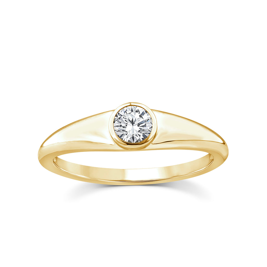 9ct Yellow Gold Lab Grown Diamond Dress Ring