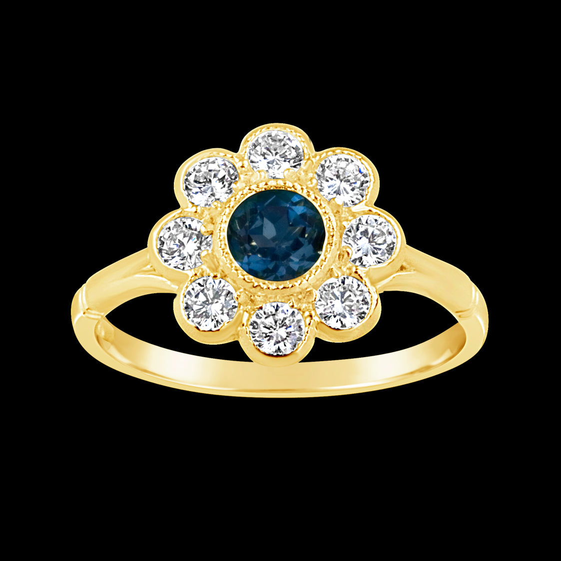 Cubic zirconia store cluster ring