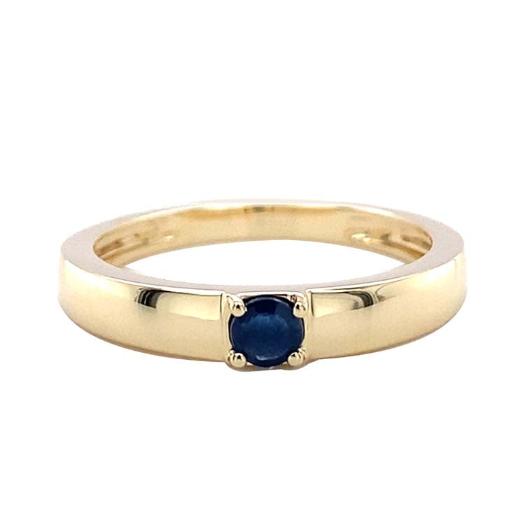 9ct Yellow Gold Blue Sapphire Ring