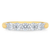 9ct Yellow and White Gold Lab Grown Diamond Aniversary Ring