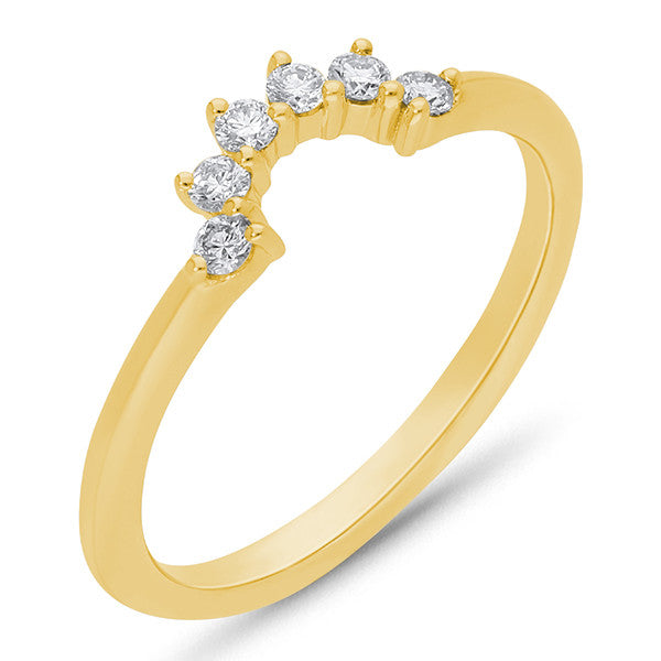 9ct Yellow Gold Lab Grown Diamond Wedding Band
