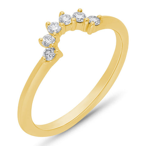 9ct Yellow Gold Lab Grown Diamond Wedding Band
