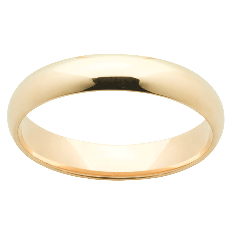 9ct Yellow Gold 4.5mm Half Round Wedder