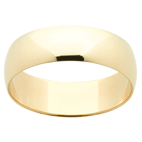 9ct Yellow Gold 5mm Half Round Wedder