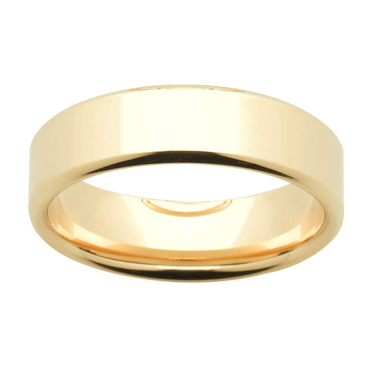9ct Yellow Gold Flat 4mm Soft Edge Wedder