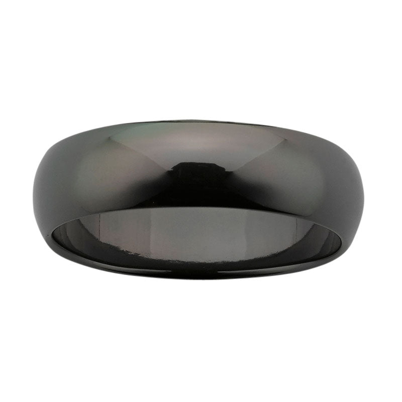 Mens Zirconium Black band