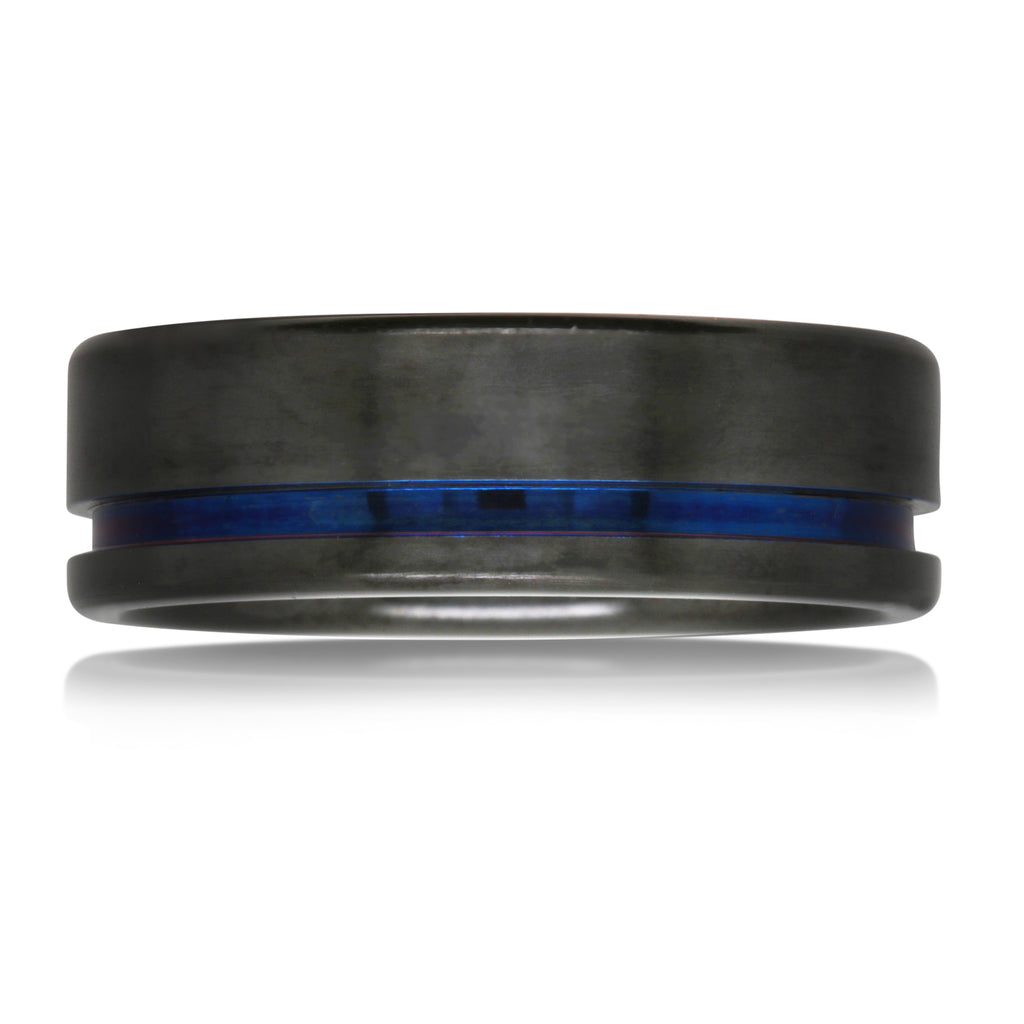 Black Zirconium with Blue Groove