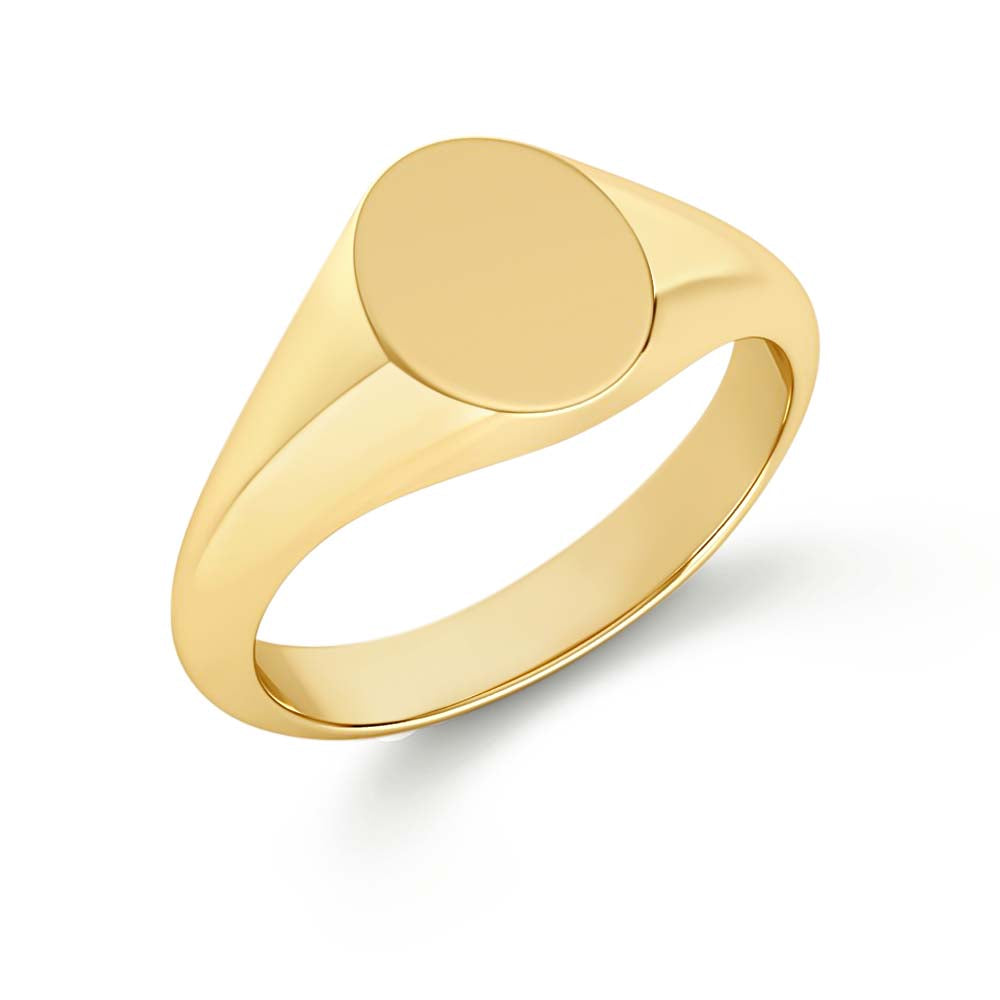 9ct Yellow Gold Oval Signet Ring