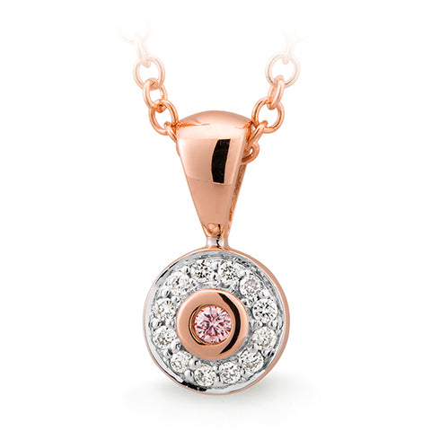 9ct Rose Gold Pink Caviar Argyle Diamond Pendant