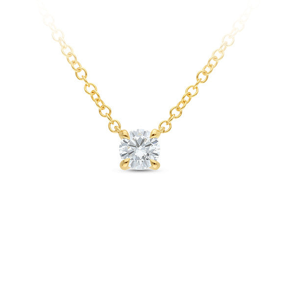 9ct Yellow Gold 0.25ct Lab Grown Diamond Necklet