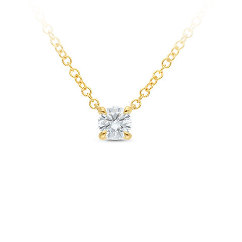 9ct Yellow Gold 0.25ct Lab Grown Diamond Necklet