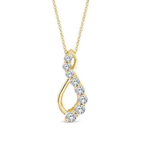 9ct Yellow Gold 0.50ct Lab Grown Diamond Necklet